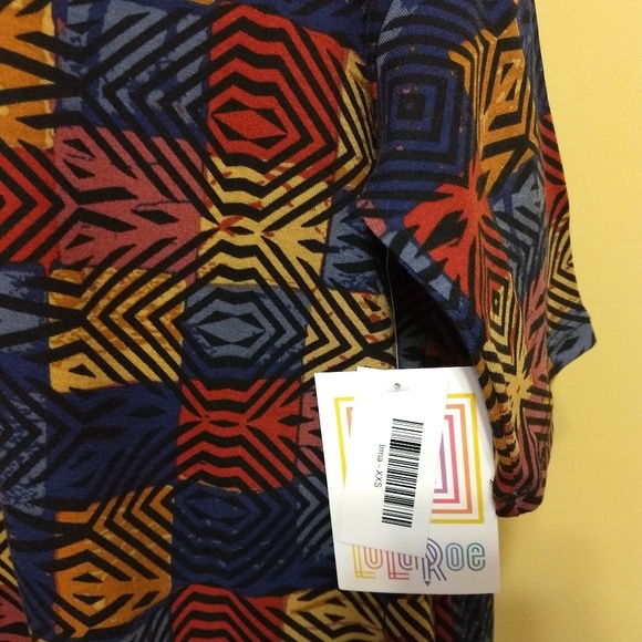 Lularoe tribal print irma hi low top sz XXS NWT *G - Picture 3 of 5